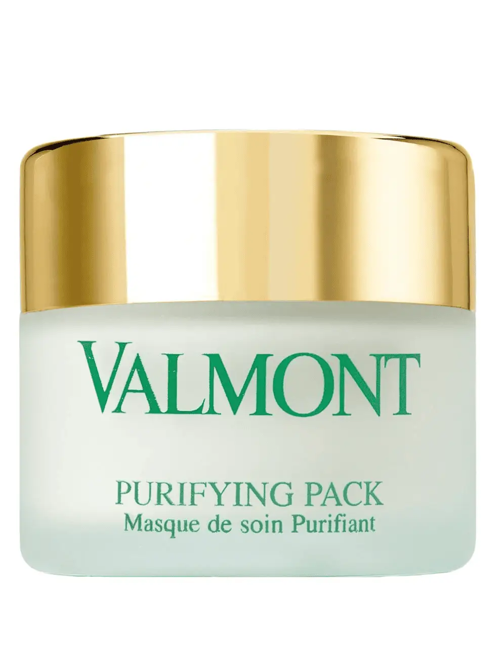 Valmont Purifying Pack Mask jar with green branding and gold cap on Tampa Home & Garden Store
