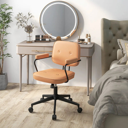 DirectDeals PU leather office chair with rocking backrest in peach on Tampa Home & Garden Store