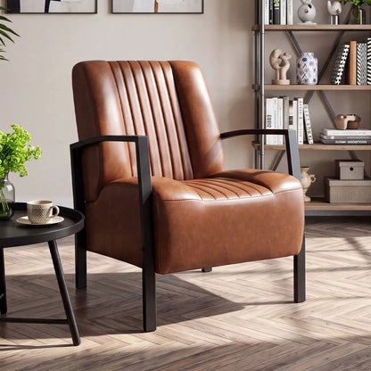 Upholstered Accent Chair with Padded Seat and Arm