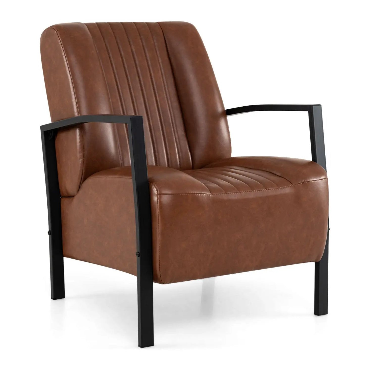 Upholstered Accent Chair with Padded Seat and Arm