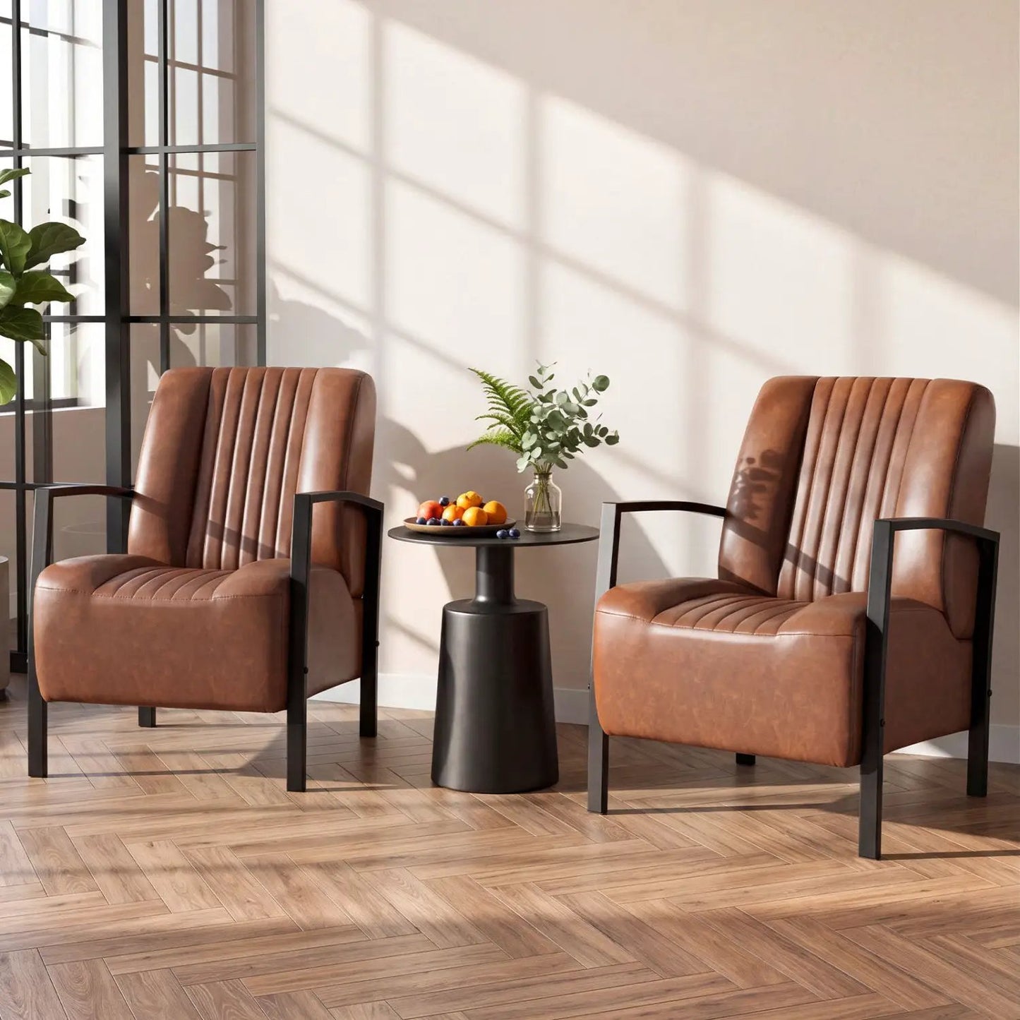 Upholstered Accent Chair with Padded Seat and Arm