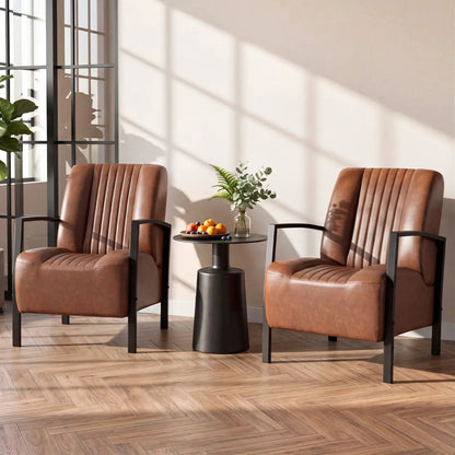 Upholstered Accent Chair with Padded Seat and Arm