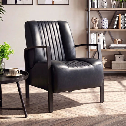 Upholstered Accent Chair with Padded Seat and Arm