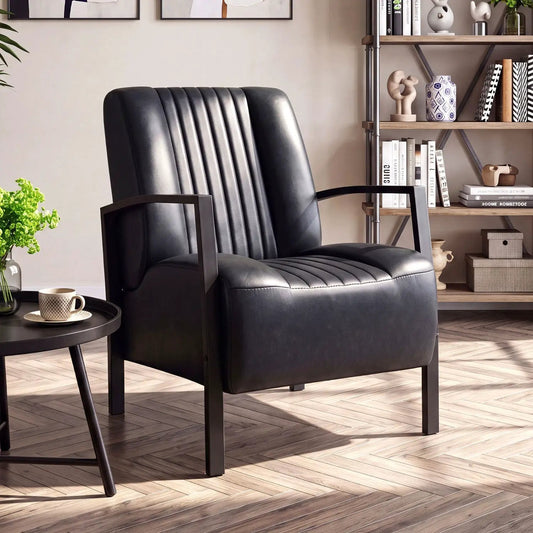 Upholstered Accent Chair with Padded Seat and Arm