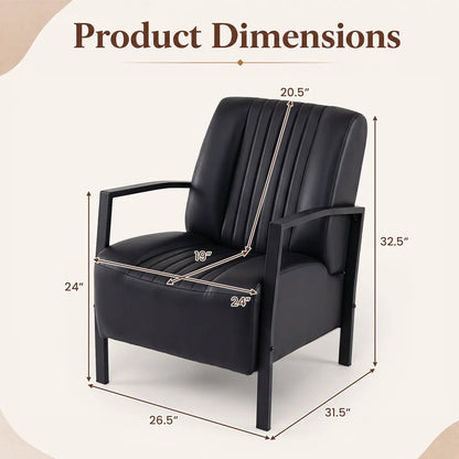 Upholstered Accent Chair with Padded Seat and Arm