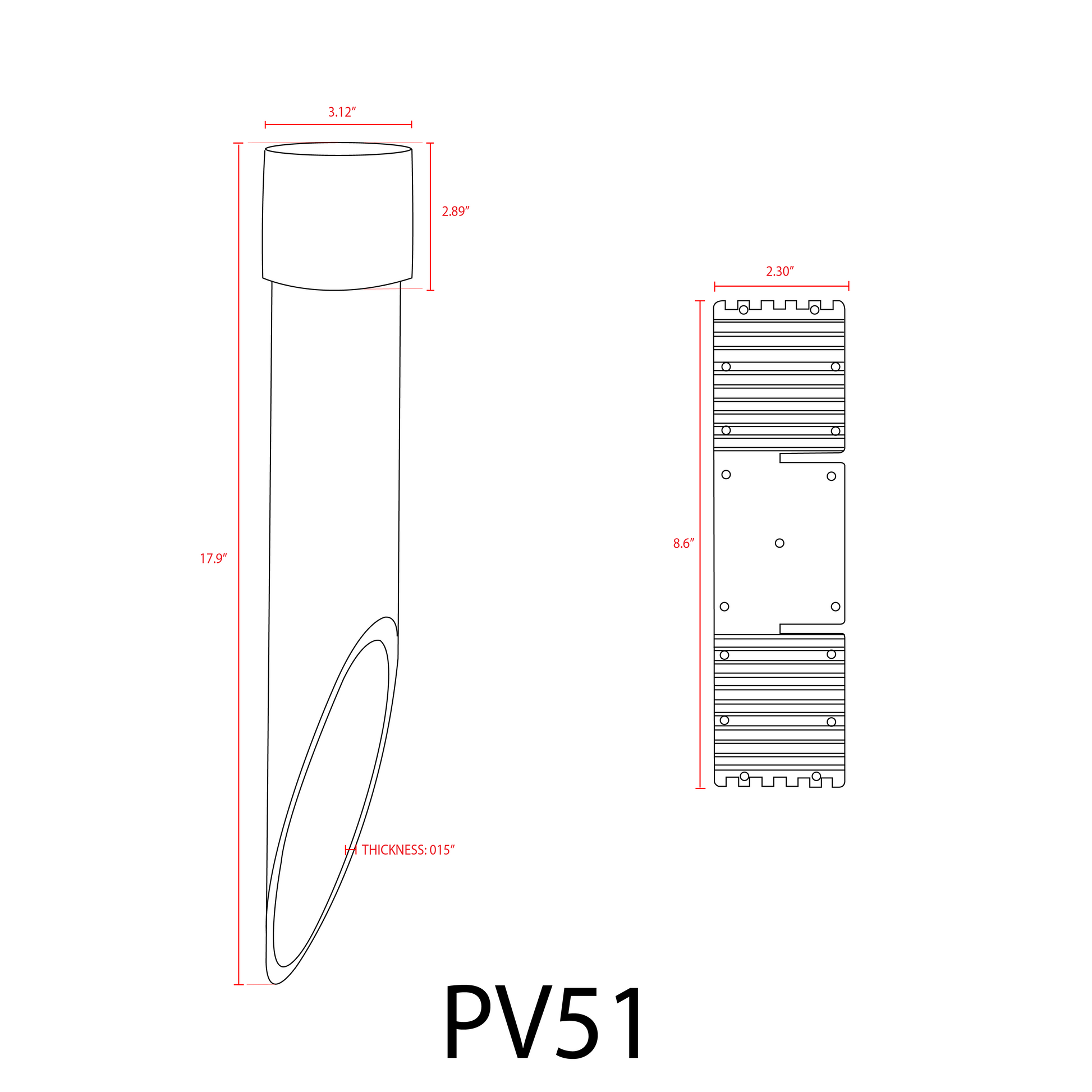 PV51 Heavy Duty PermaPost PVC Post with Cap for Landscape Lighting Fixtures - Tampa Home & Garden Store