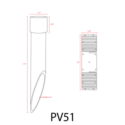 PV51 Heavy Duty PermaPost PVC Post with Cap for Landscape Lighting Fixtures - Tampa Home & Garden Store