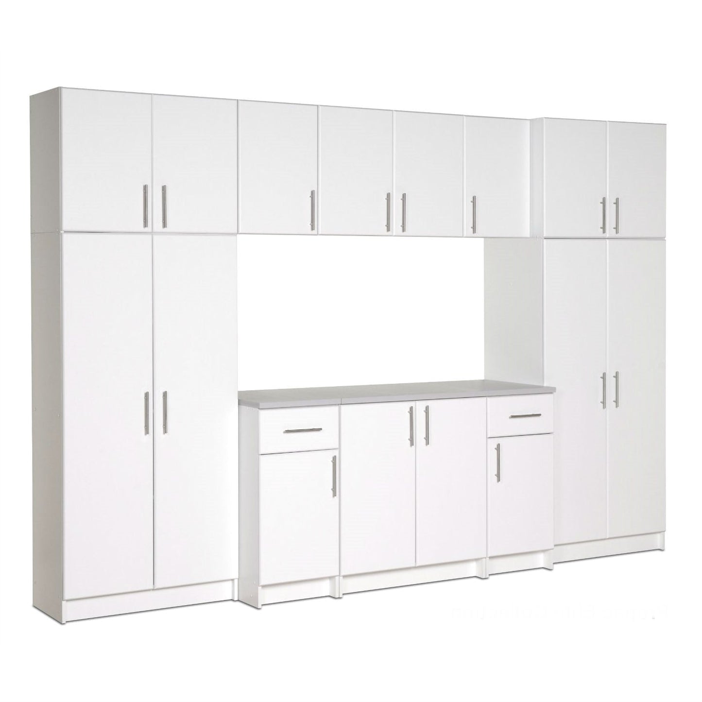 Armario de pared blanco con 2 puertas y estante ajustable