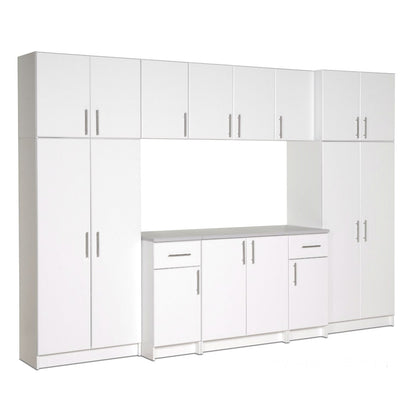 Armario de pared blanco con 2 puertas y estante ajustable