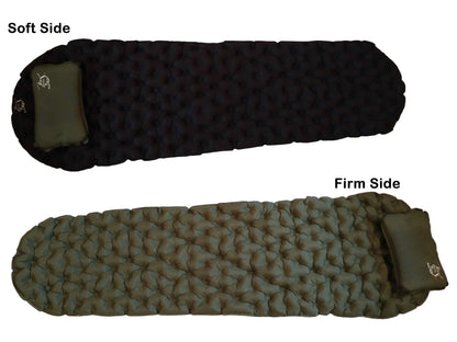 Sleeping bag pad pillow set River Country Gear with black quilted pad and olive pillow on Tampa Store on Tampa Home & Garden Store