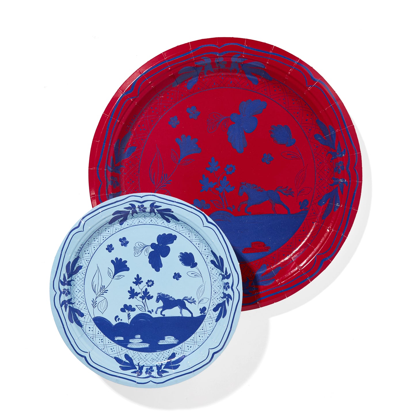 Paine's Dallas Pony Red and Blue Dessert Collegiate Paper Plates - 50 Pack - Tampa Home & Garden Store