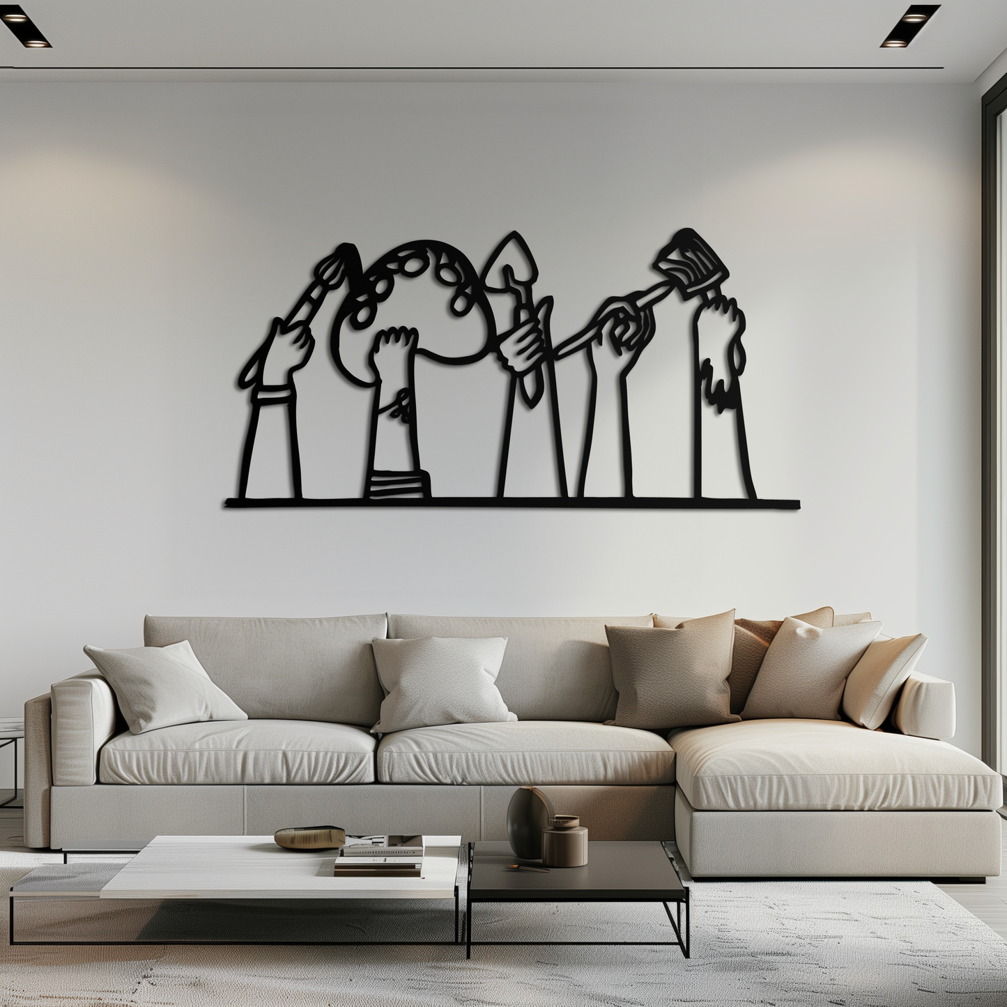 Paint Brushes Metal Wall Art – Creative Studio Decor for Artists and Art Lovers- KAF652 - Tampa Home & Garden Store