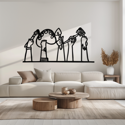 Paint Brushes Metal Wall Art – Creative Studio Decor for Artists and Art Lovers- KAF652 - Tampa Home & Garden Store