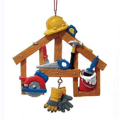 Painted Construction Tools Ornament - Tampa Home & Garden Store
