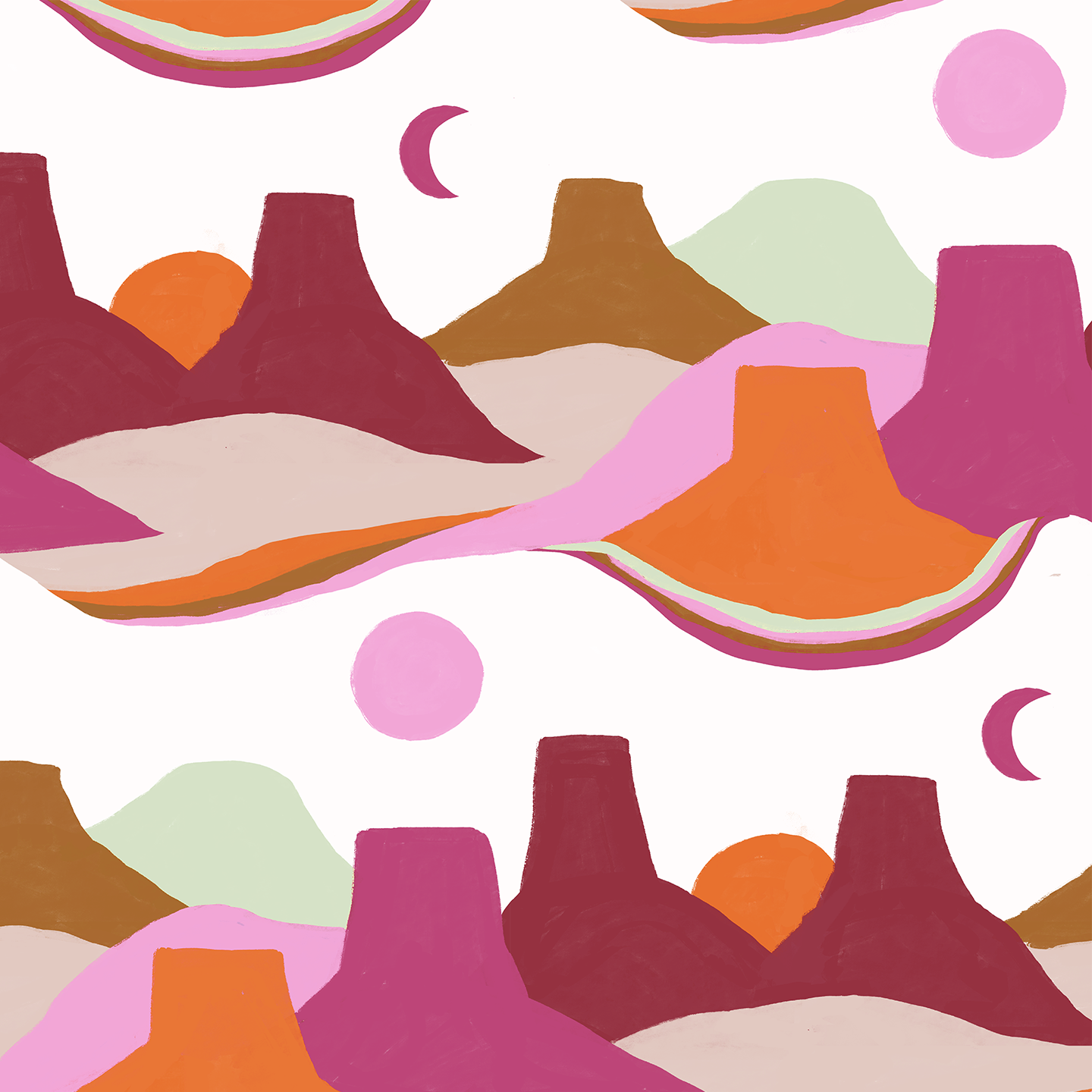 Painted Mesa Wallpaper, magenta - Tampa Home & Garden Store