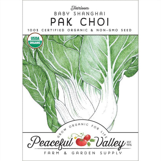 Pak Choi  Baby Shanghai Greens Seeds (Organic) - Tampa Home & Garden Store