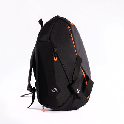 Tour Black Padel Bag backpack with orange zippers by Siux USA on Tampa Home & Garden Store