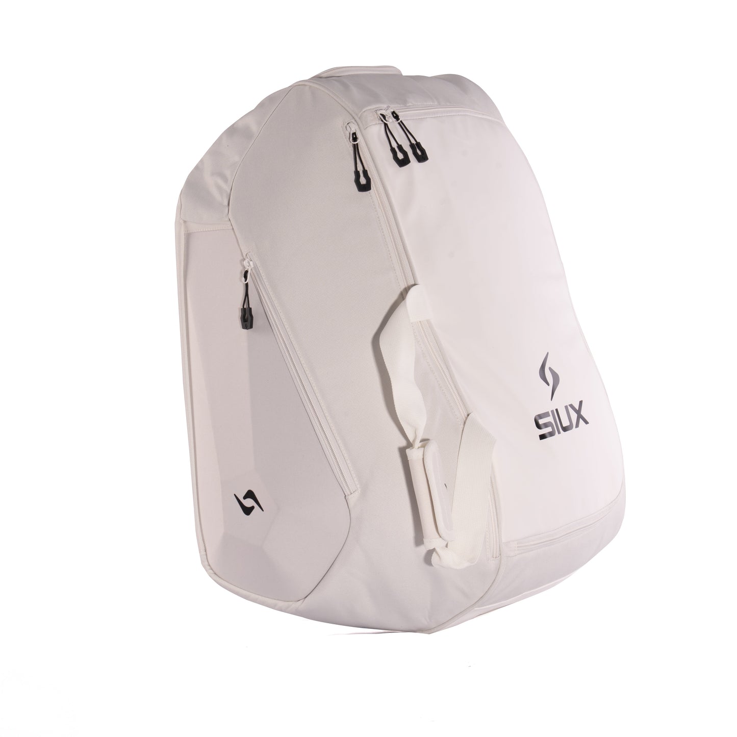 Tour White Padel Bag by Siux USA, white bag with dual zipper pulls and Siux branding on Tampa Home & Garden Store