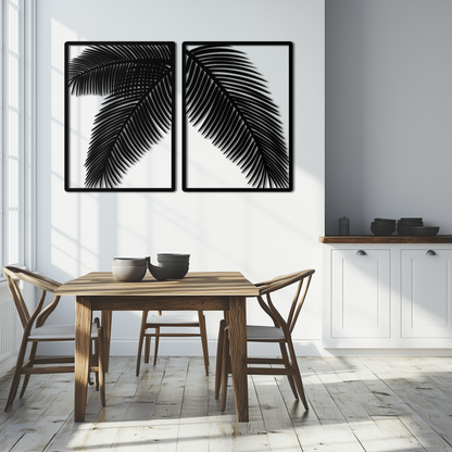 Palm Leaf Metal Wall Art – Tropical Minimalist Decor - KAF212 - Tampa Home & Garden Store