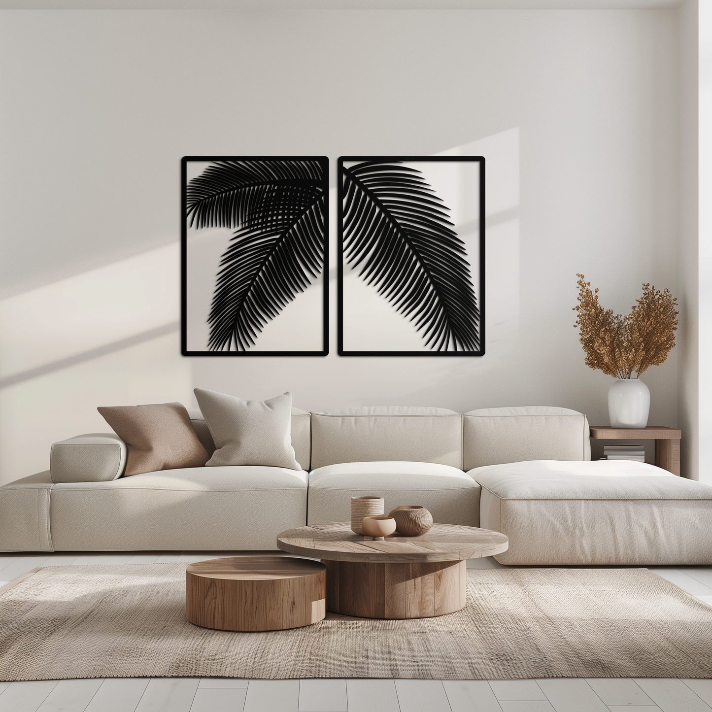 Palm Leaf Metal Wall Art – Tropical Minimalist Decor - KAF212 - Tampa Home & Garden Store