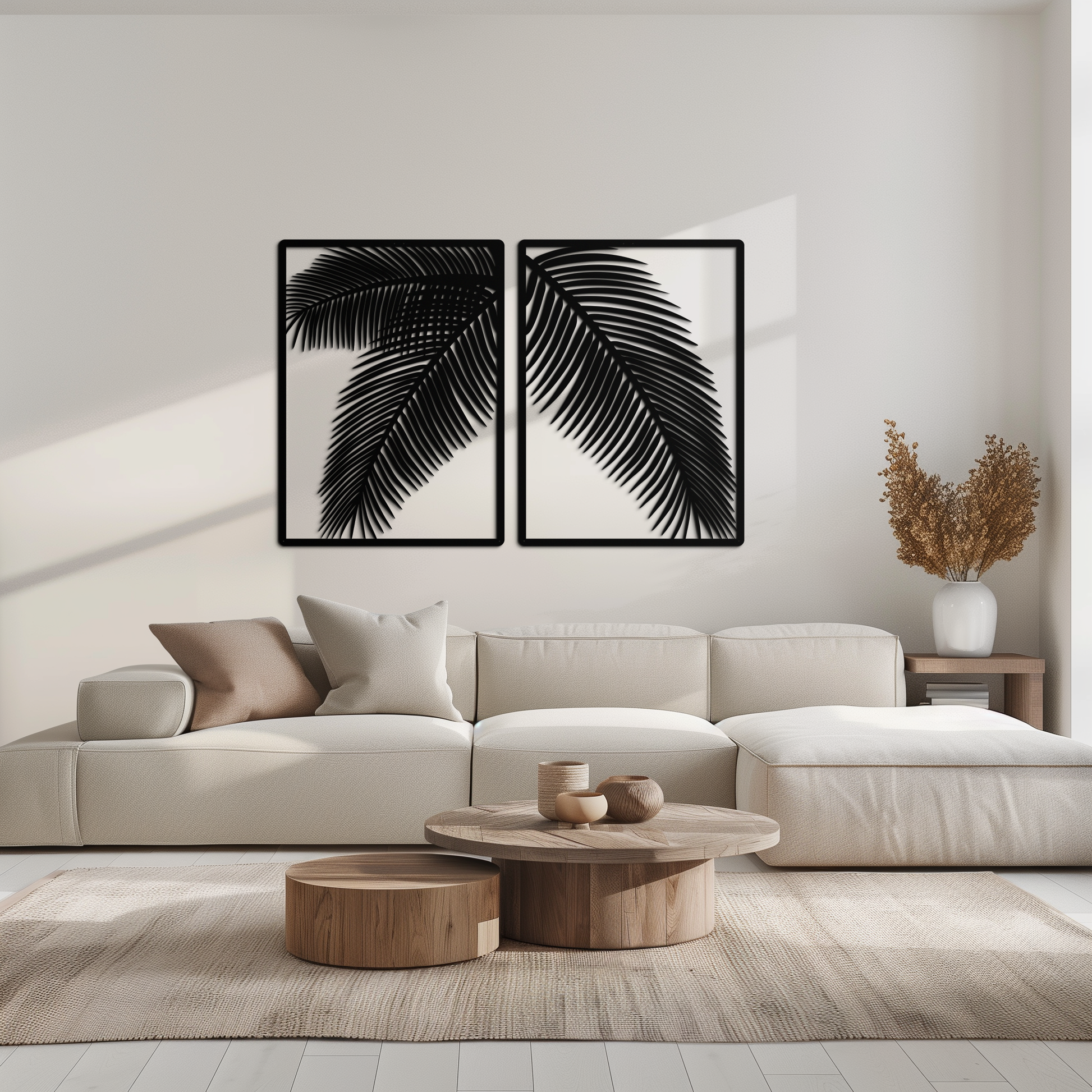 Palm Leaf Metal Wall Art – Tropical Minimalist Decor - KAF212 - Tampa Home & Garden Store