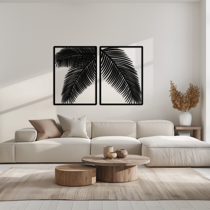 Palm Leaf Metal Wall Art – Tropical Minimalist Decor - KAF212 - Tampa Home & Garden Store