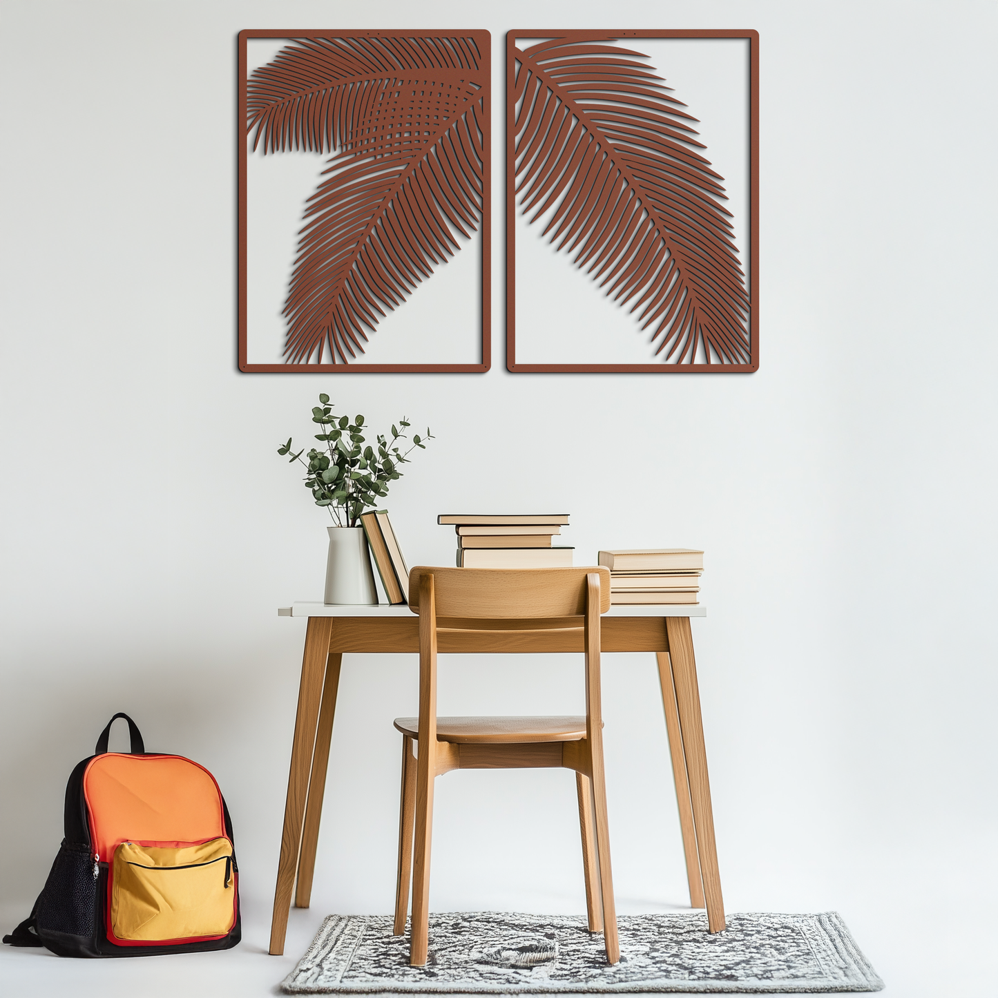 Palm Leaf Metal Wall Art – Tropical Minimalist Decor - KAF212 - Tampa Home & Garden Store