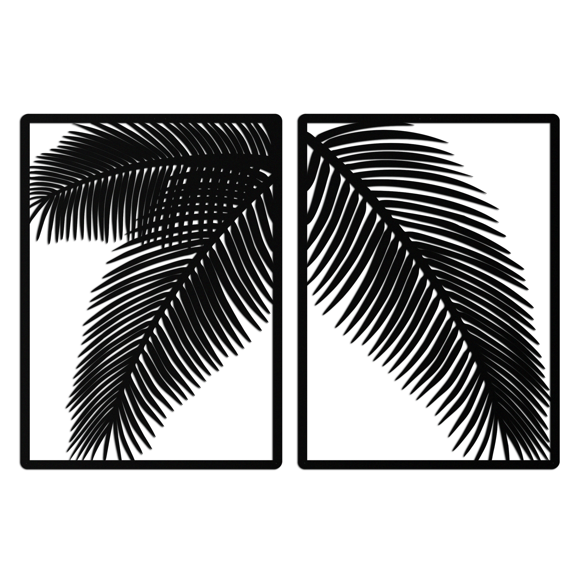 Palm Leaf Metal Wall Art – Tropical Minimalist Decor - KAF212 - Tampa Home & Garden Store