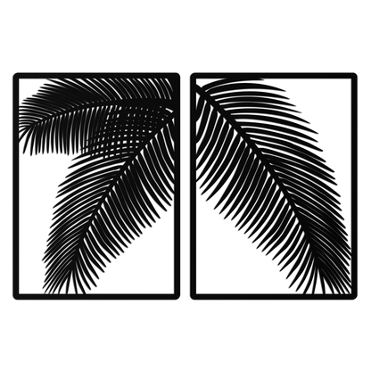 Palm Leaf Metal Wall Art – Tropical Minimalist Decor - KAF212 - Tampa Home & Garden Store