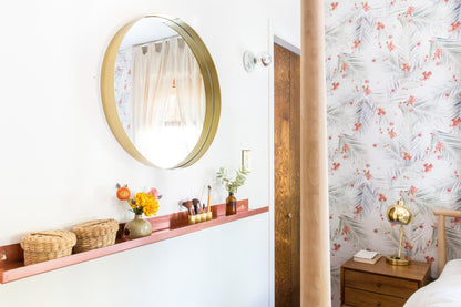 Palm Petal Wallpaper, white - Tampa Home & Garden Store