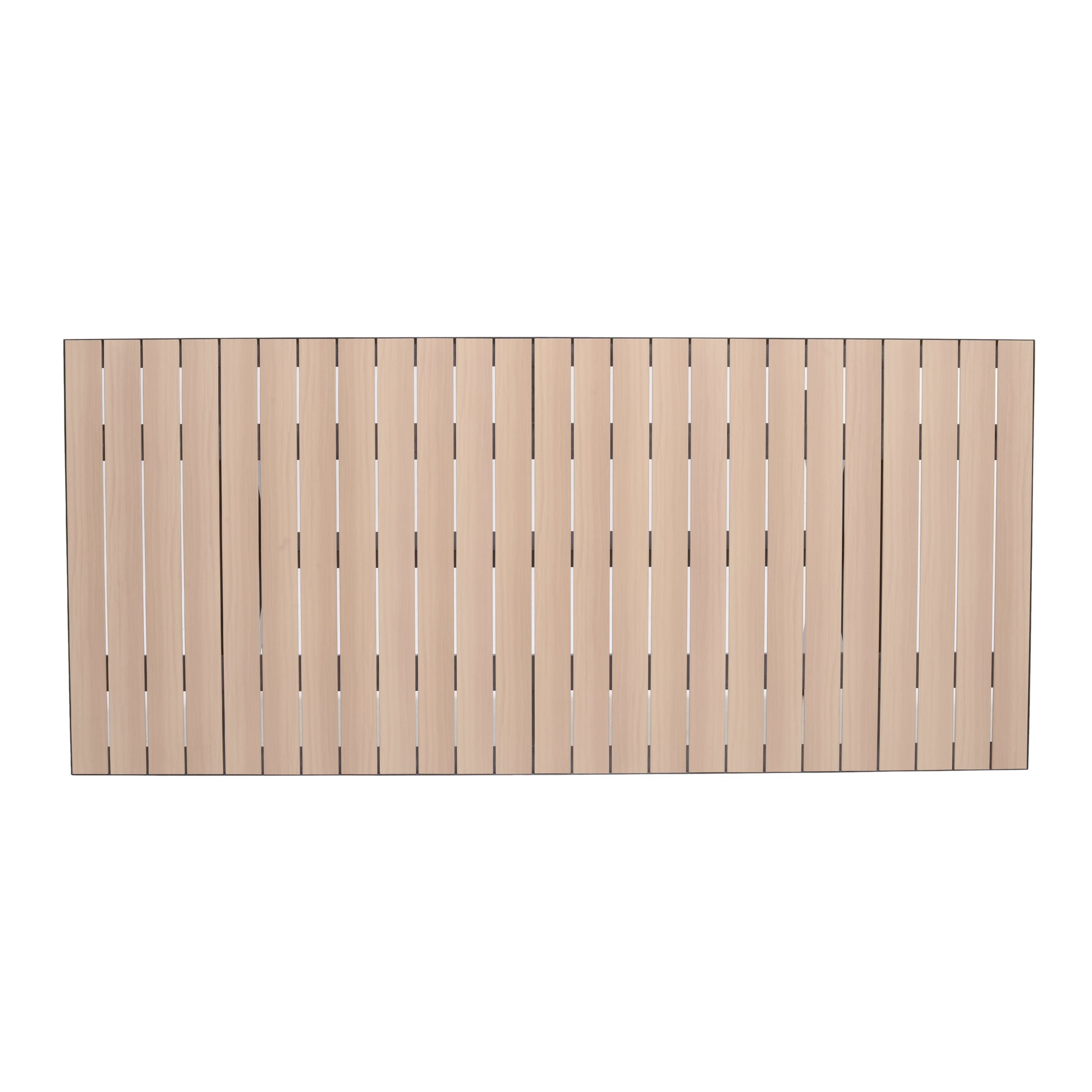 Panama Dark Rectangular Table outdoor table by LifestyleGarden US with wood slat design on Tampa Home & Garden Store