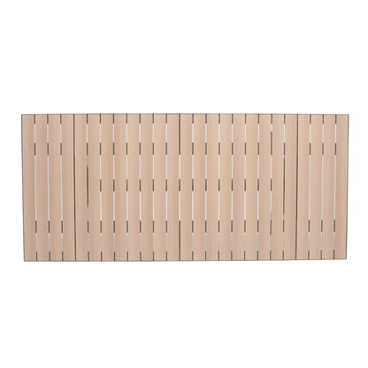 Panama Dark Rectangular Table outdoor table by LifestyleGarden US with wood slat design on Tampa Home & Garden Store