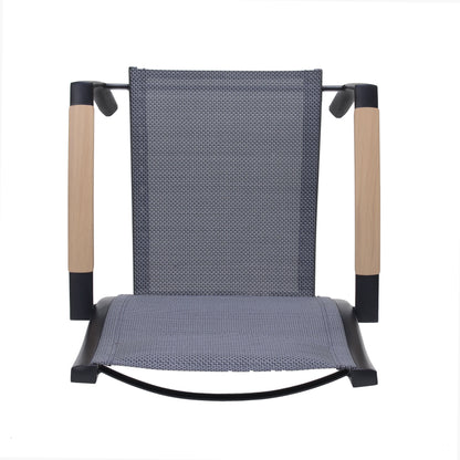 Panama Dark Stacking Armchair 2pc woven back/seat wood arms LifestyleGarden outdoor chairs on Tampa Home & Garden Store