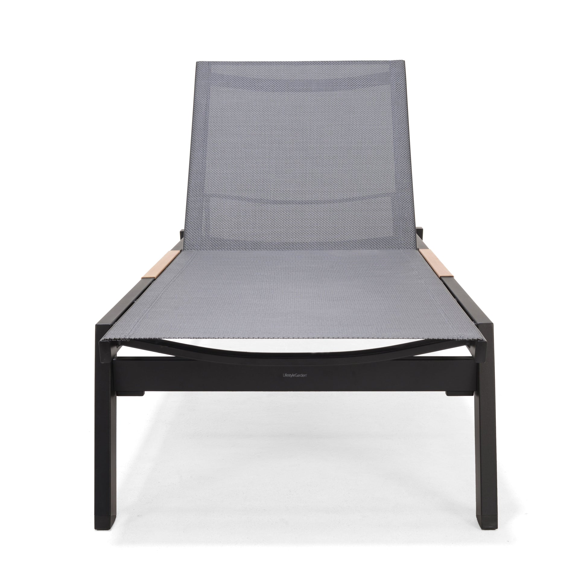 Panama Dark Sun Lounger, LifestyleGarden US, dark grey woven wicker with black frame, 1pc on Tampa Home & Garden Store