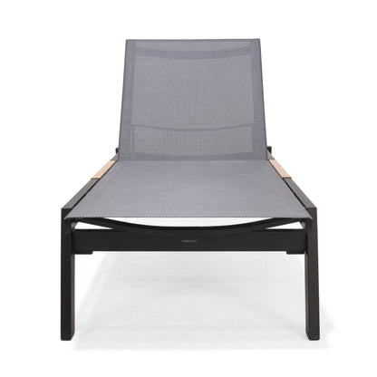 Panama Dark Sun Lounger, LifestyleGarden US, dark grey woven wicker with black frame, 1pc on Tampa Home & Garden Store