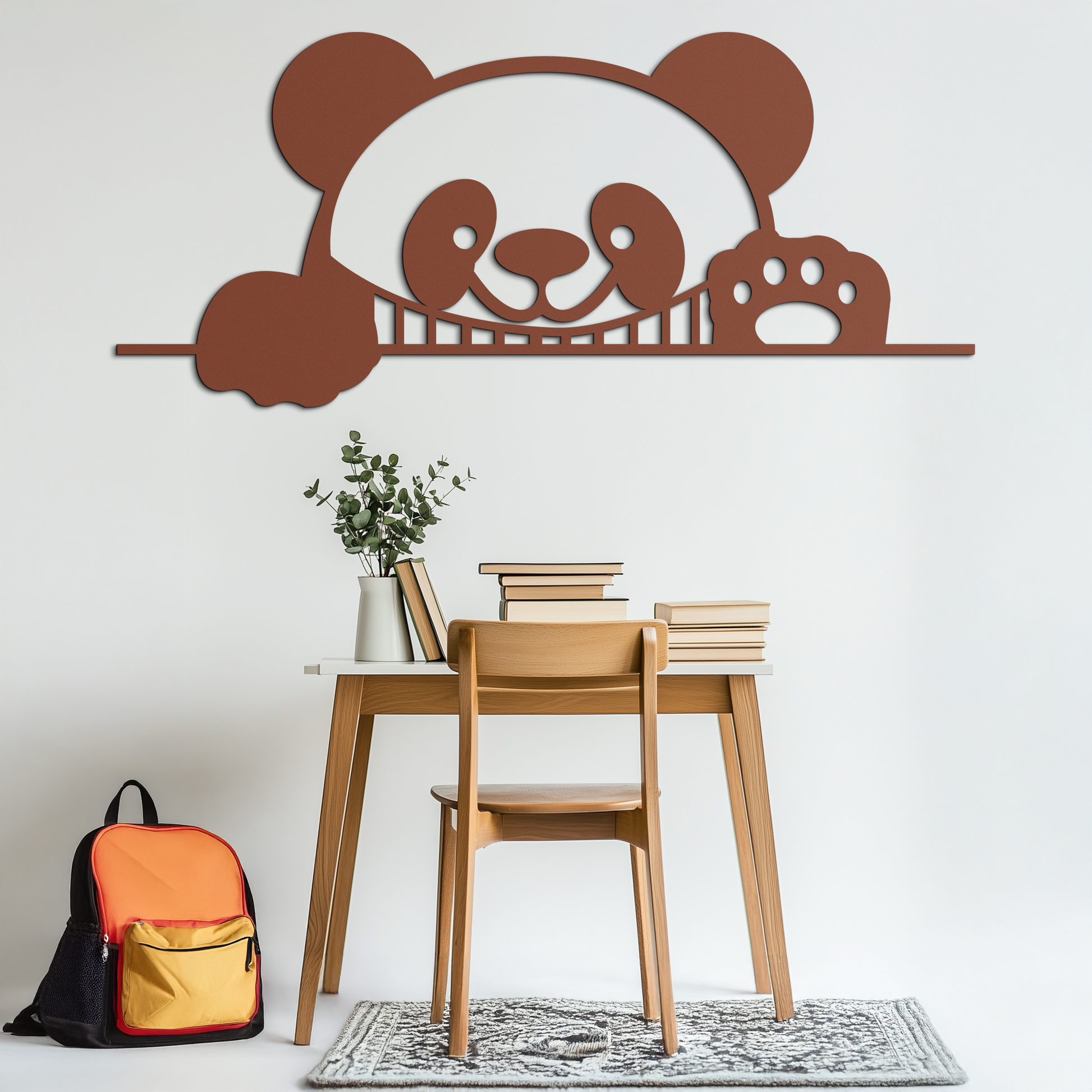 Panda Metal Wall Art - Cute Geometric Panda Decor- KAF181 - Tampa Home & Garden Store