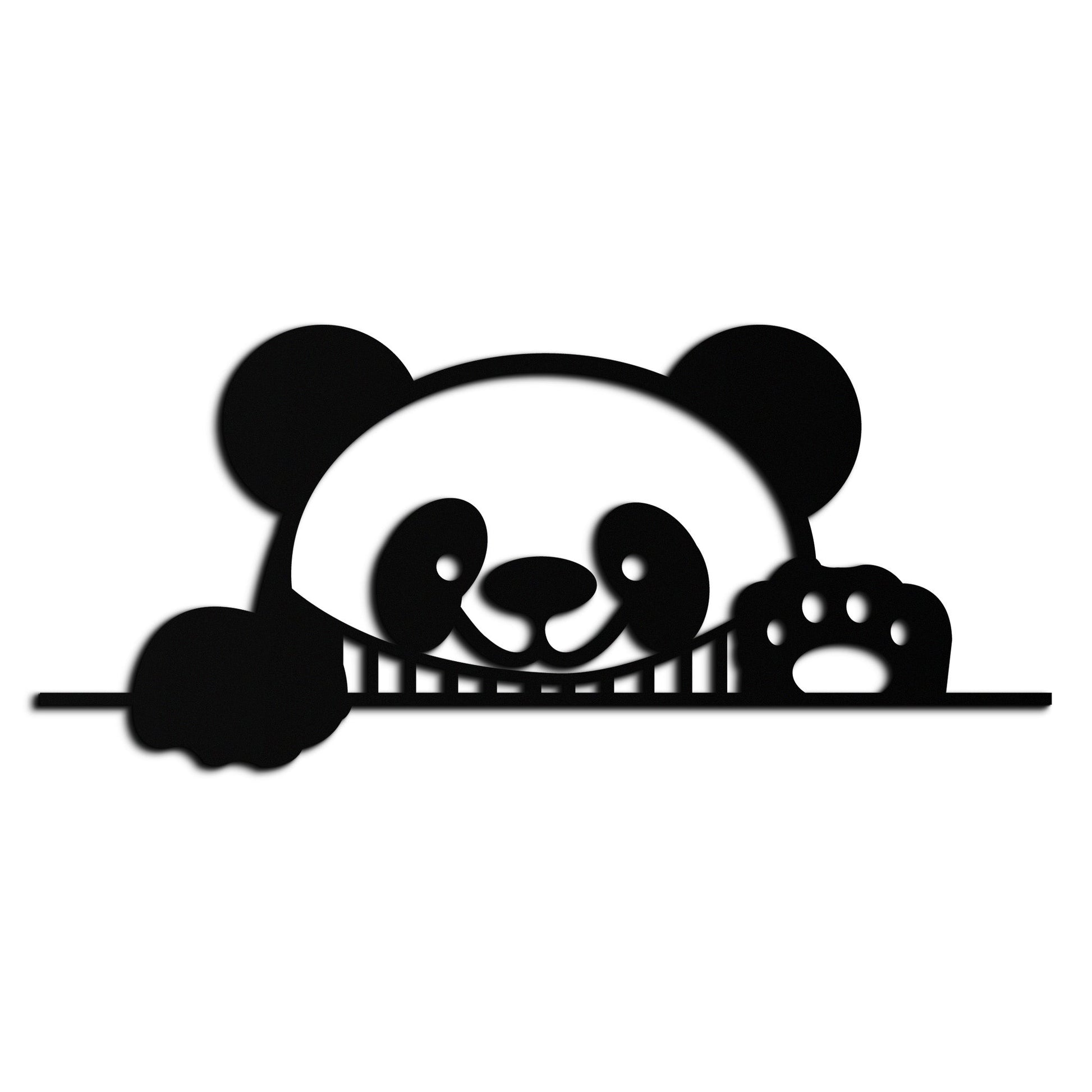 Panda Metal Wall Art - Cute Geometric Panda Decor- KAF181 - Tampa Home & Garden Store