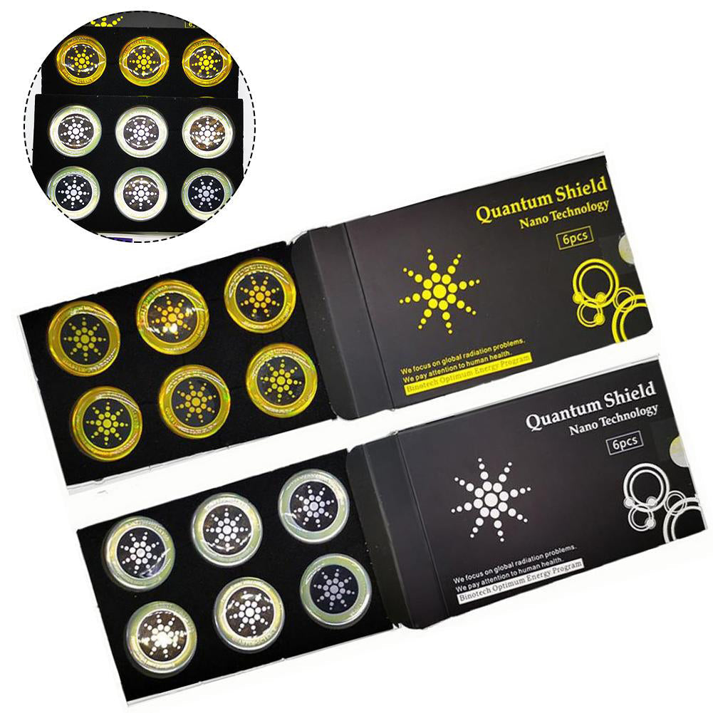 EMF Protection Stickers 6 Pack – Anti Radiation Shield for Phones & Electronics