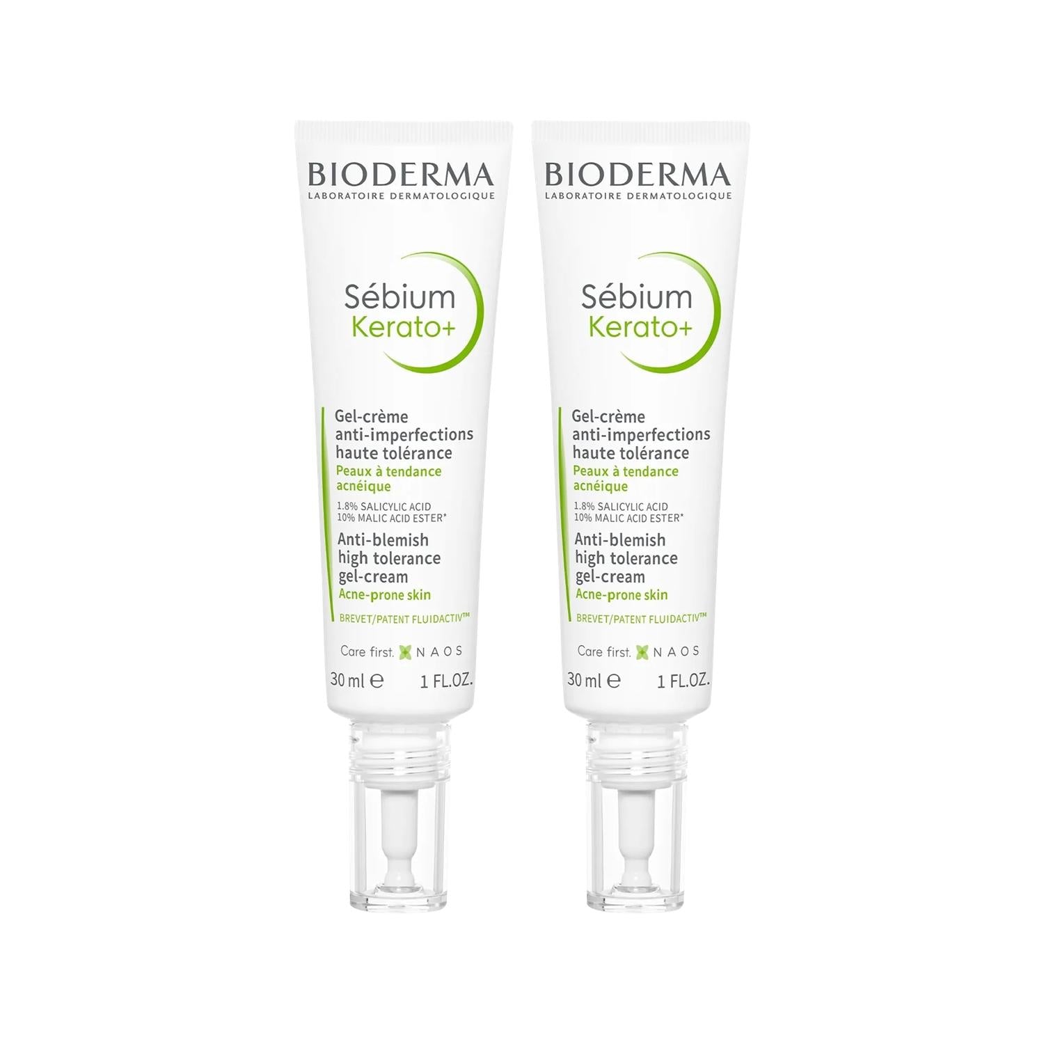 Bioderma Sebium Kerato+ gel-cream duo for acne-prone oily skin, 30 ml tubes on Tampa Home & Garden Store