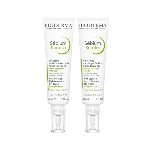 Bioderma Sebium Kerato+ gel-cream duo for acne-prone oily skin, 30 ml tubes on Tampa Home & Garden Store