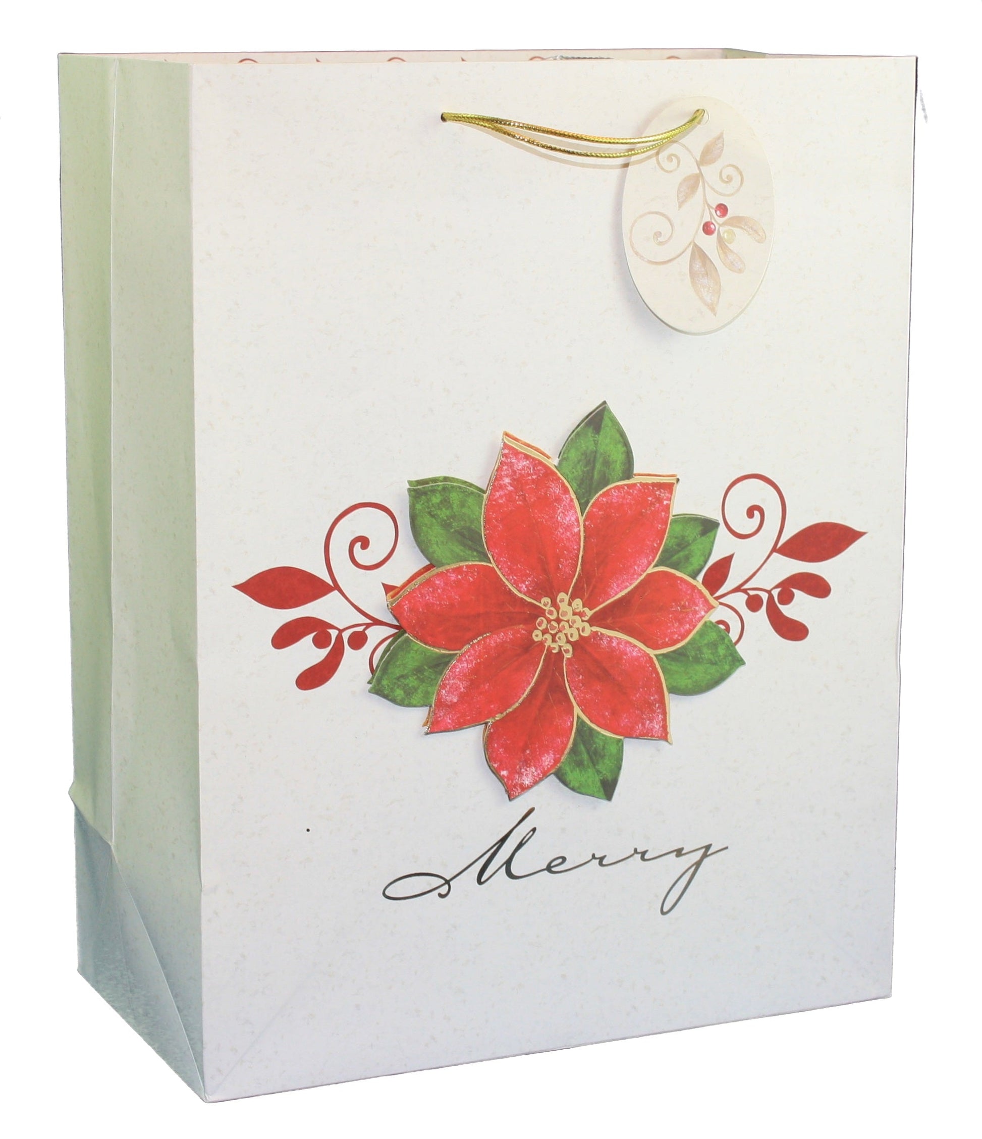 Paper Images Handmade Gift Bag - Poinsettia Large - Tampa Home & Garden Store