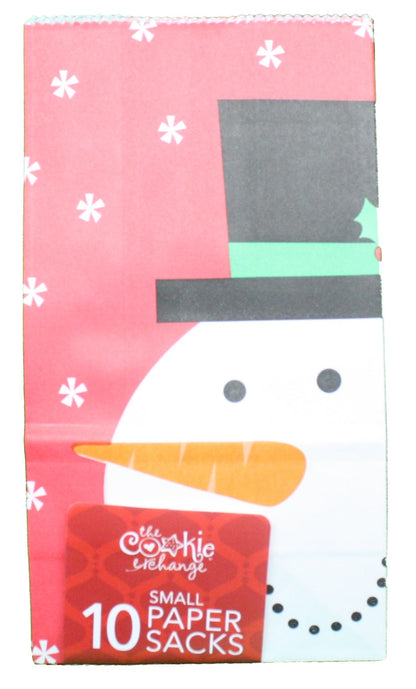 Paper Small Treat Sacks - Set of 10 - Snowman - Tampa Home & Garden Store