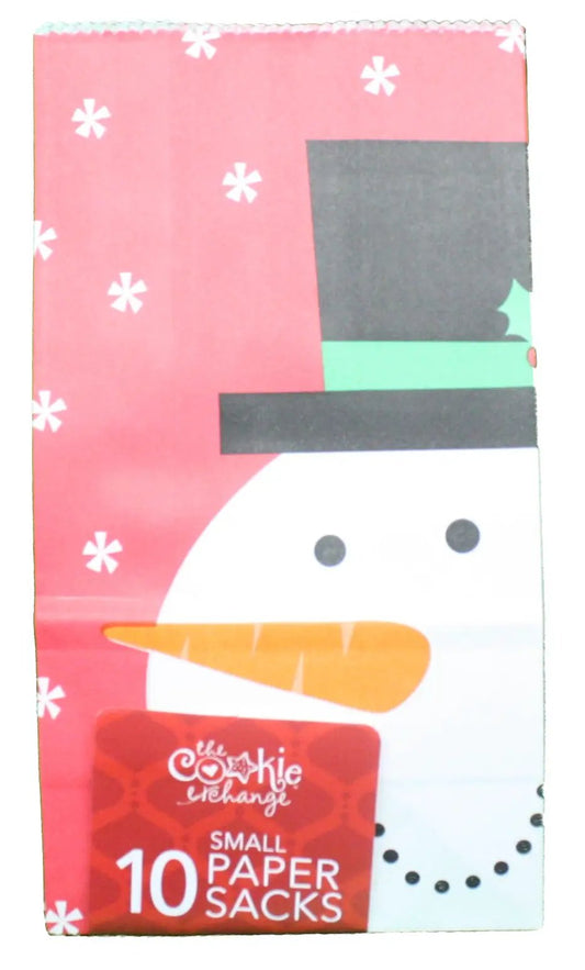 Snowman Paper Treat Sacks set of 10 with snowflakes by The Country Christmas Loft on Tampa Home & Garden Store