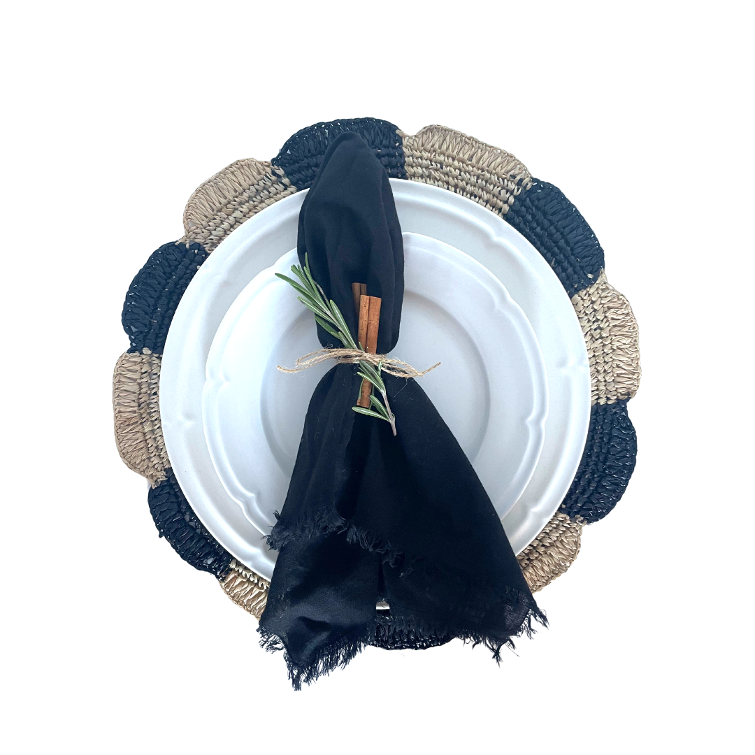 Paris Placemat, woven raffia tabletop - Tampa Home & Garden Store