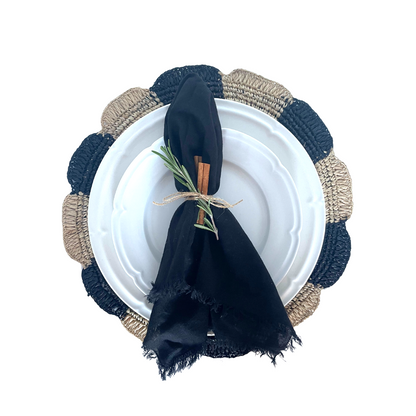 Paris Placemat, woven raffia tabletop - Tampa Home & Garden Store