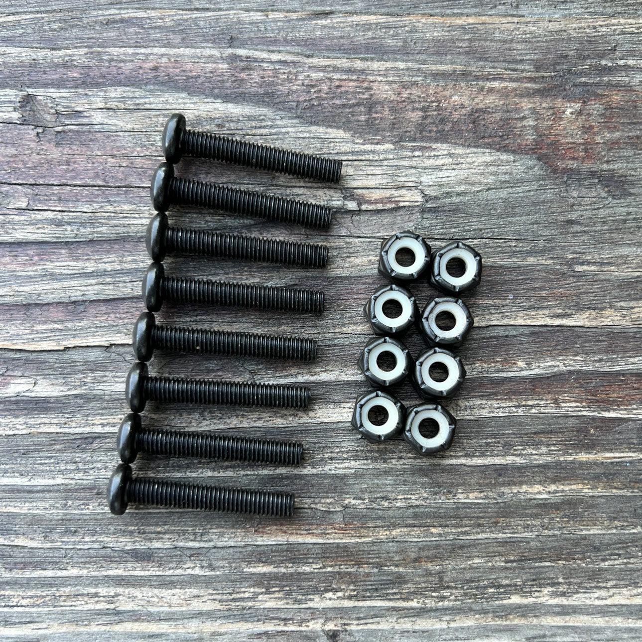 Paris Hardware 1 ¼ Panhead screws, black nylon lock nuts, 8 ea, Paris Truck Co on Tampa Home & Garden Store