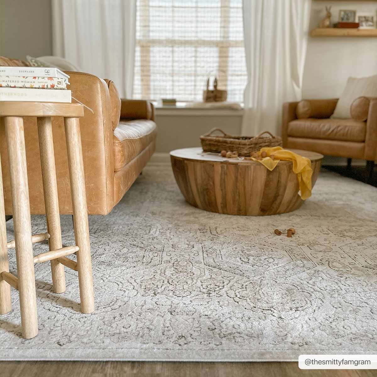 Parkerfield Area Rug by Boutique Rugs, light gray patterned living room rug on Tampa Home & Garden Store