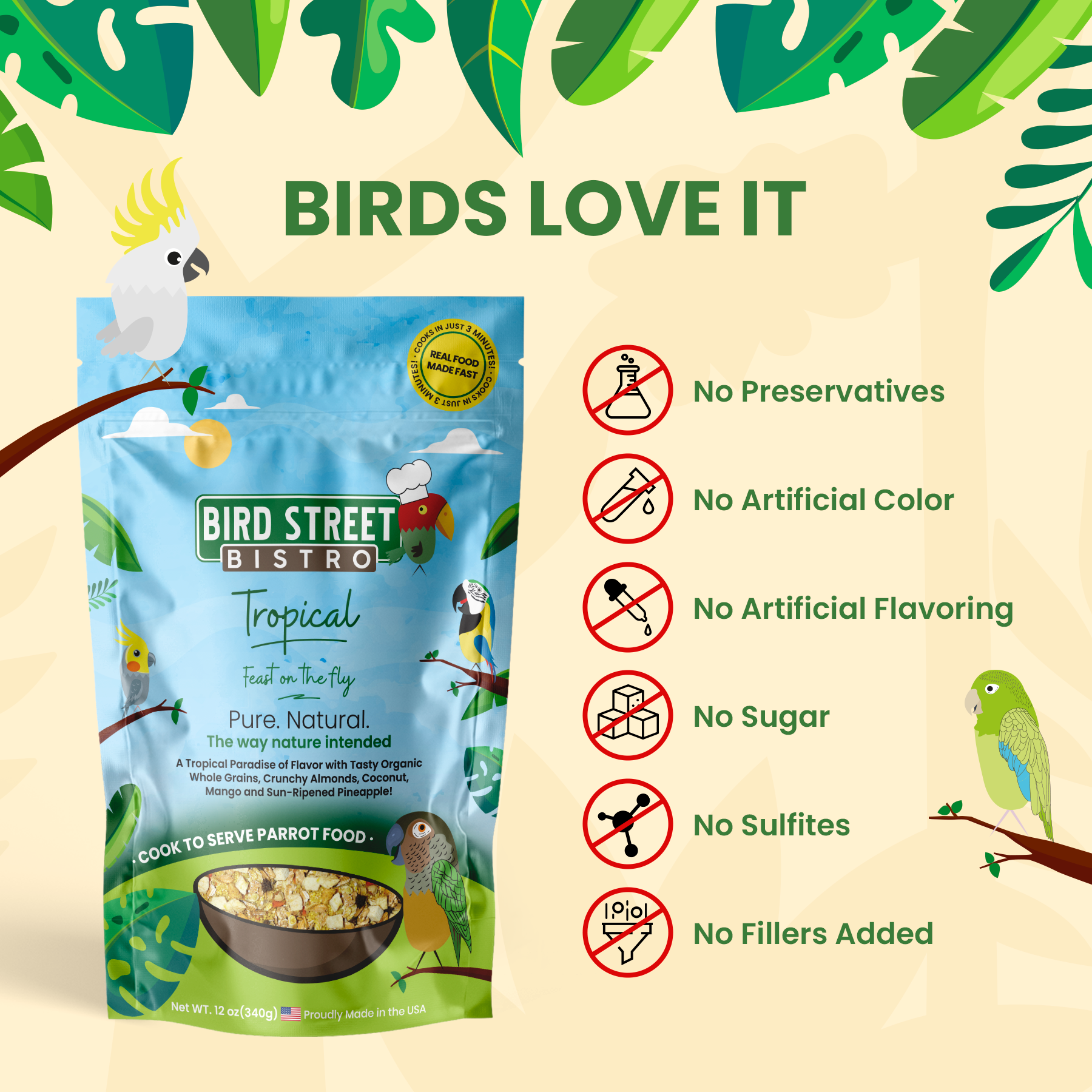 Parrot Food Variety Pack - Tampa Home & Garden Store
