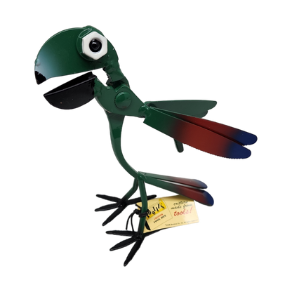 Parrot - Metal Tool Sculpture - Tampa Home & Garden Store