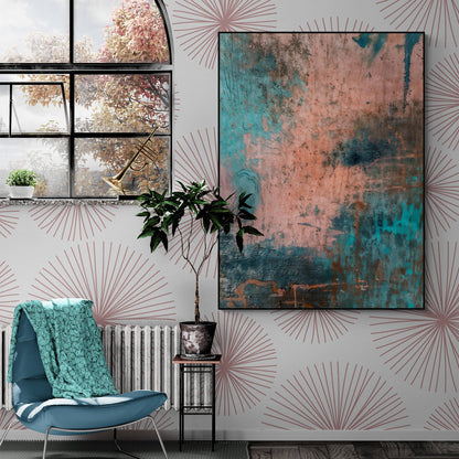 Canvas Print Patina Cascade teal copper patina textures Tailored Canvases on Tampa Home & Garden Store
